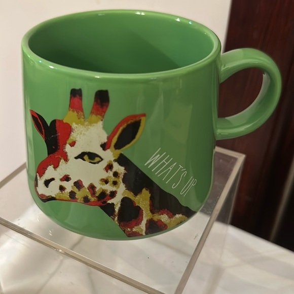 Giraffe Mug "What's Up" Green Coffee Cup Target Opalhouse 16oz Porcelain 2019 - Picture 1 of 4